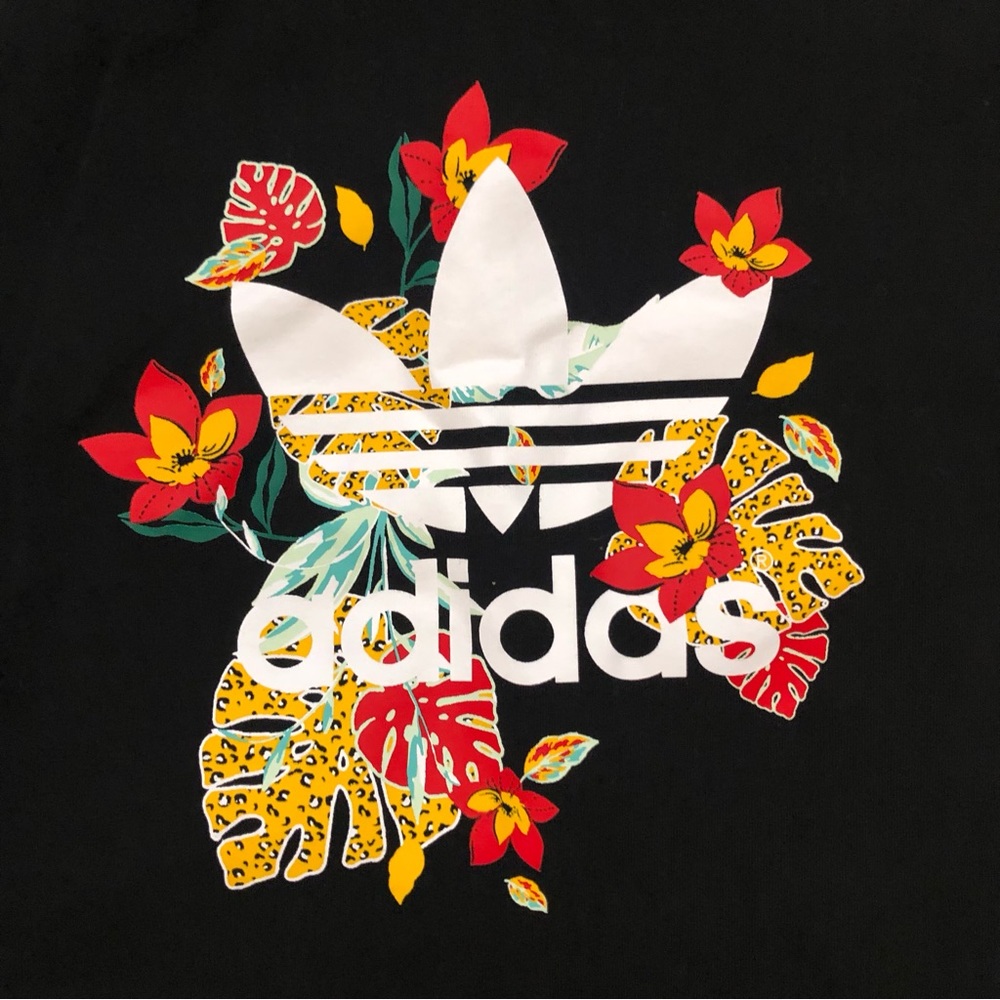 Adidas Originals HER STUDIO London Floral Trefoil Long-Sleeve Fitted Dress M - Picture 6 of 12